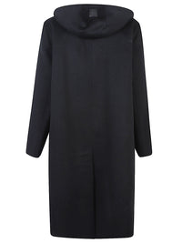 Loewe Men Wool And Cashmere Blend Hooded Coat