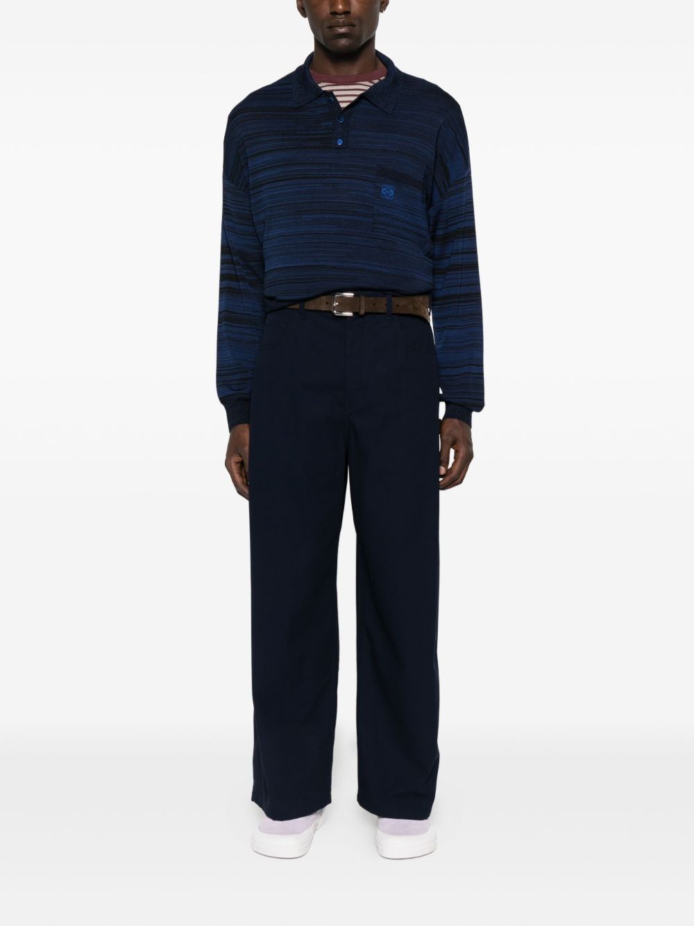 LOEWE Loewe Men Anagram Wool Polo Shirt