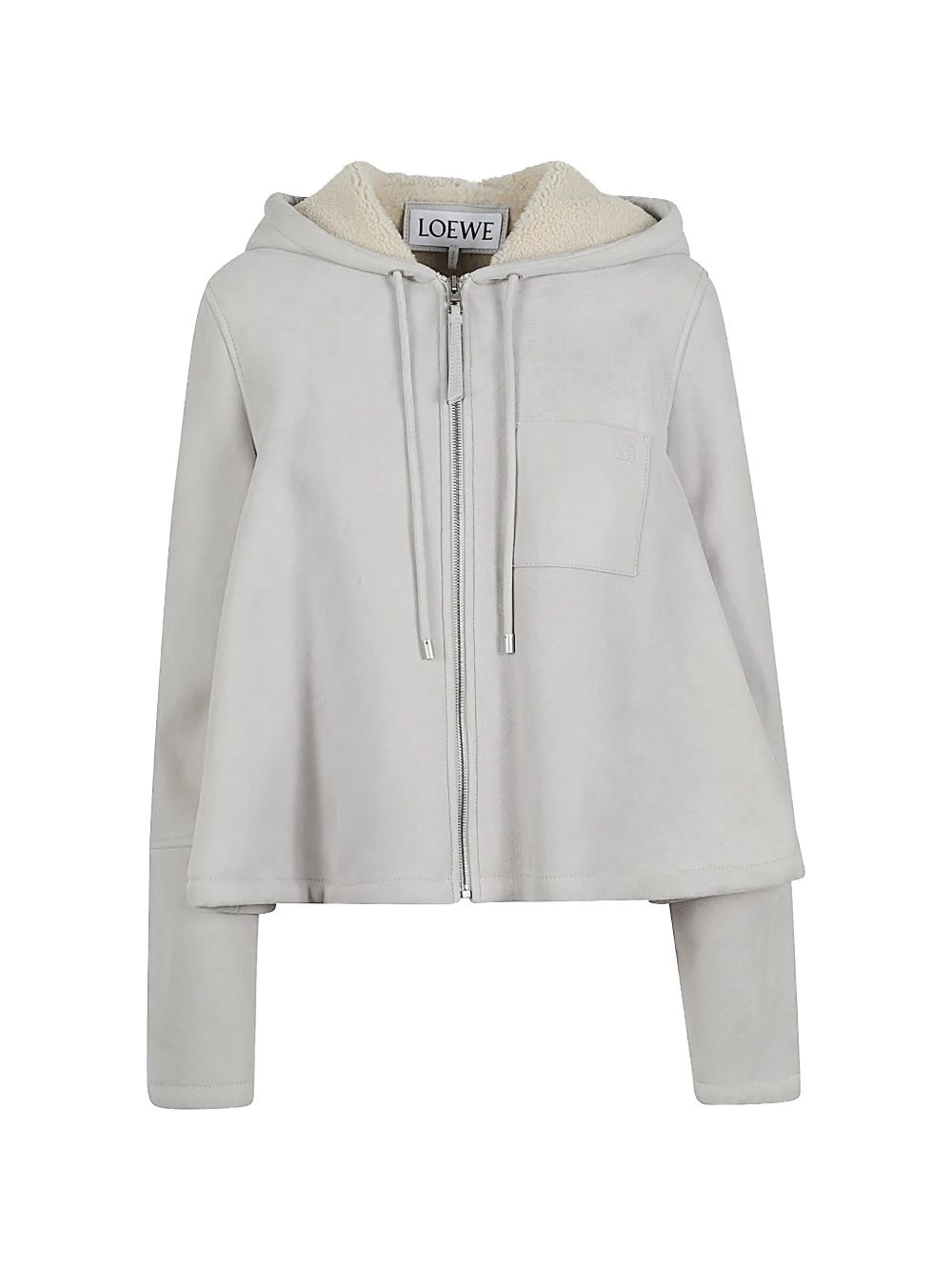Loewe Women Leather Hooded Jacket