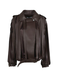 LOEWE Loewe Women Leather Belted Jacket