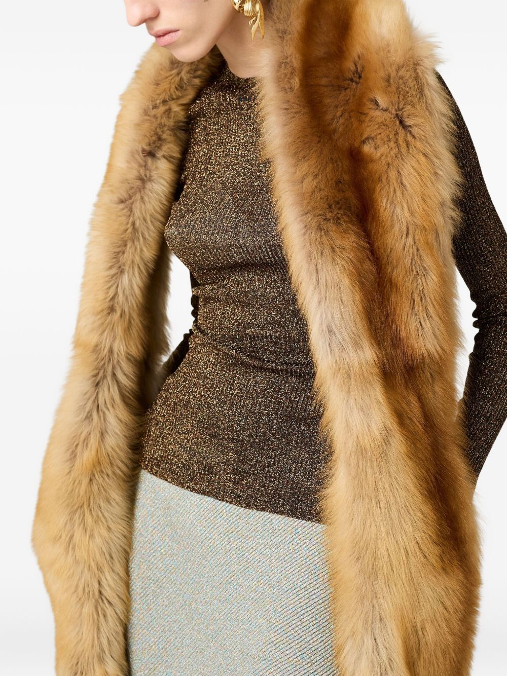 Miu Miu Women Lamé Skirt
