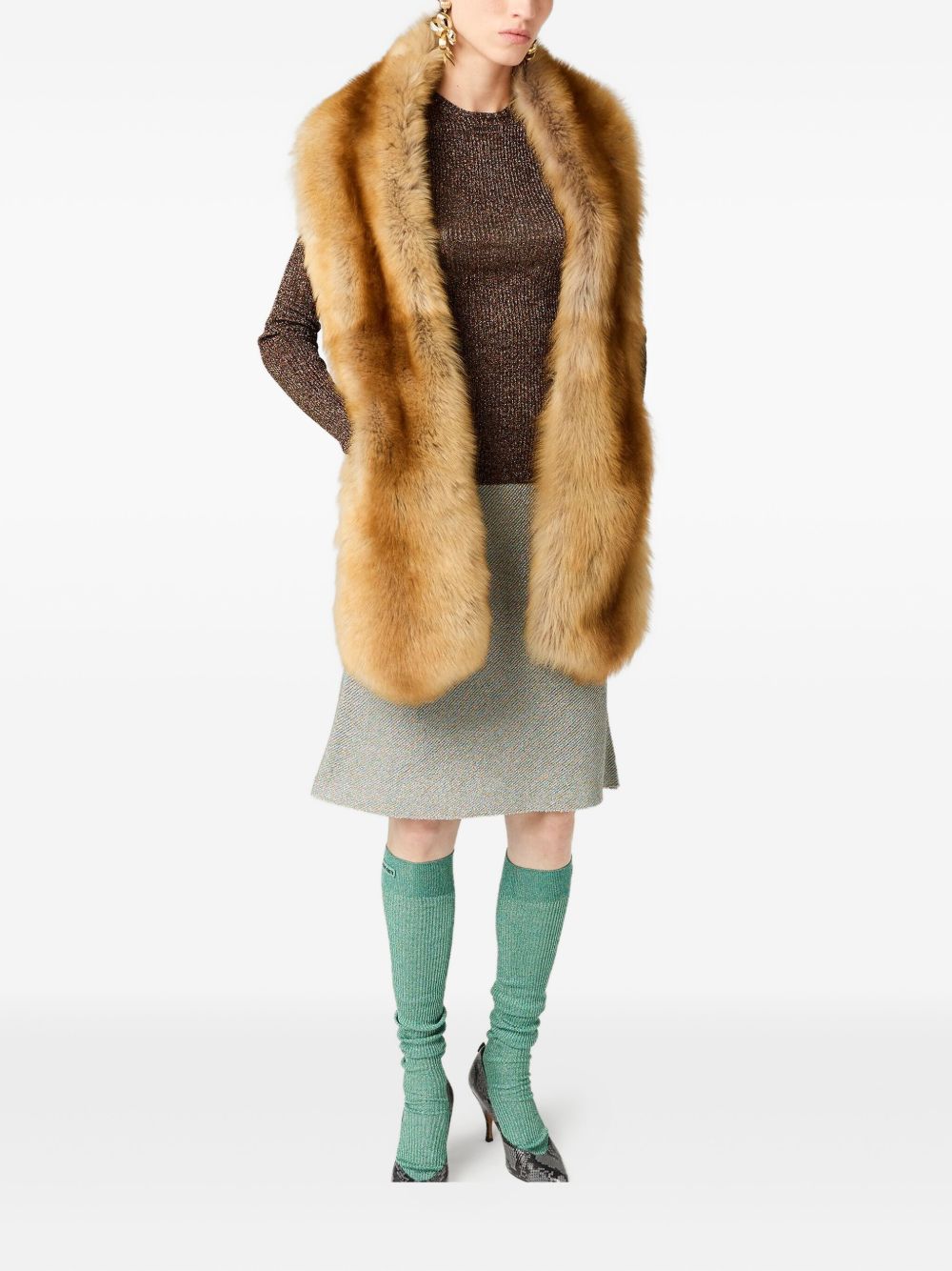 Miu Miu Women Lamé Skirt