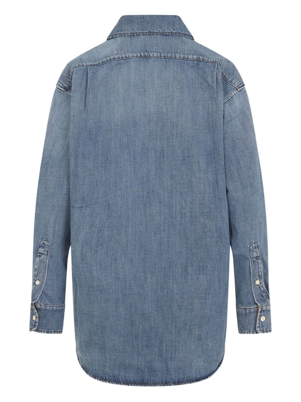 Miu Miu Women Suede And Denim Shirt