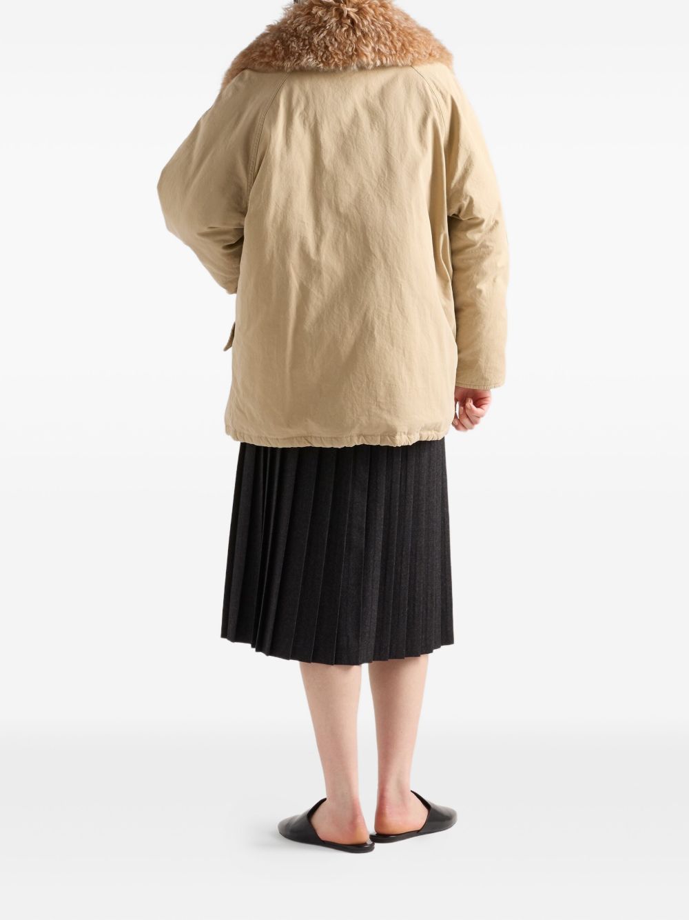 Prada Women Flannel Pleated Skirt
