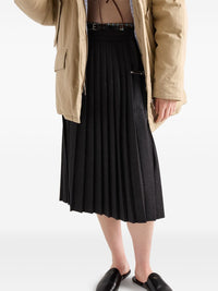 Prada Women Flannel Pleated Skirt