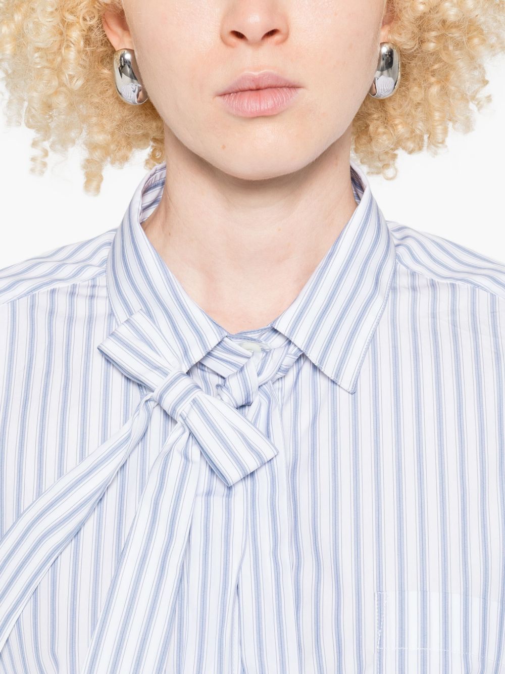 Prada Women Striped Cotton Shirt