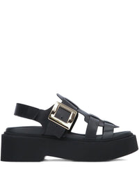 ROGER VIVIER Roger Vivier Women Viv Rangers Leather Sandals