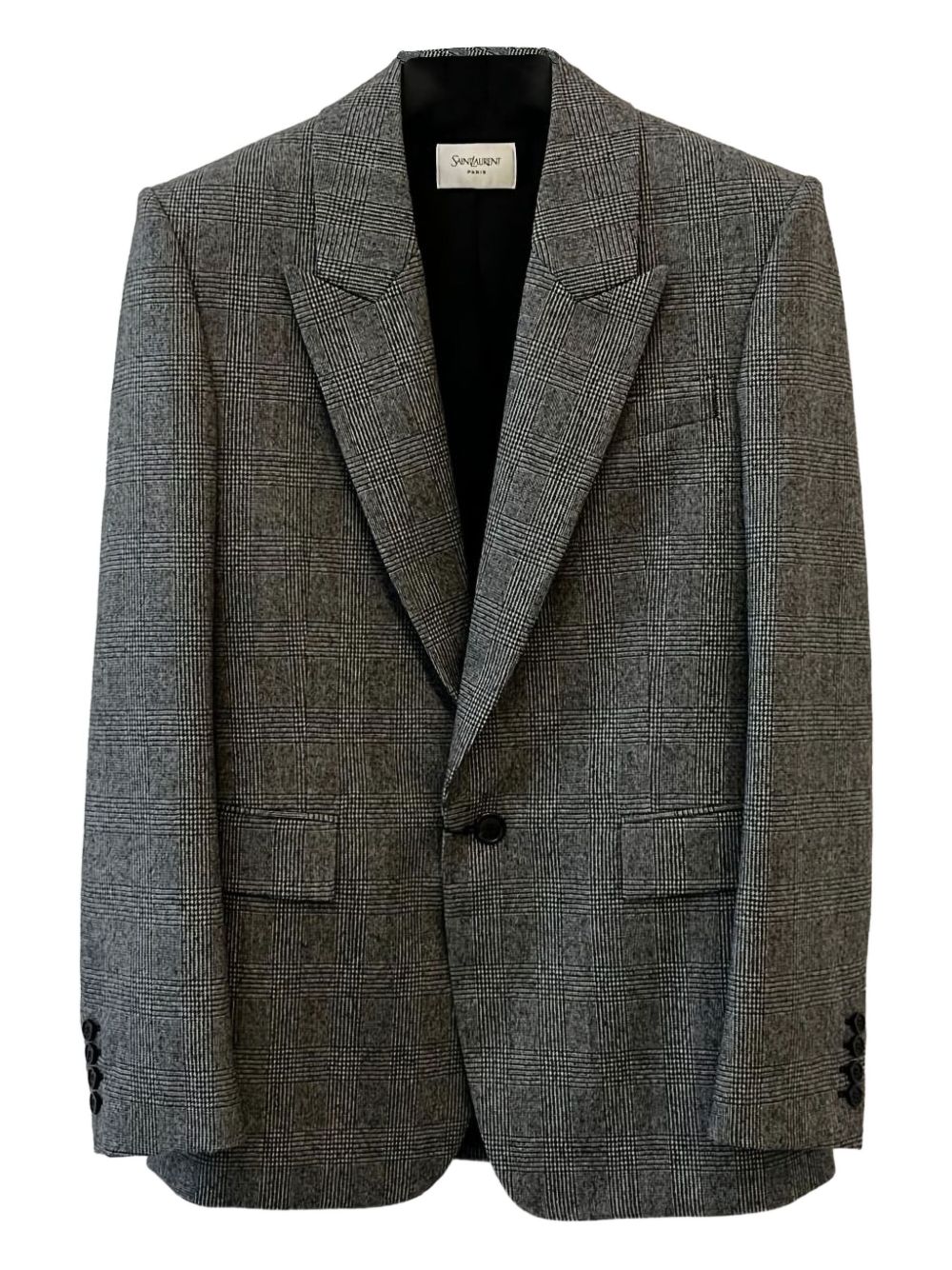 Saint Laurent Men Flannel Single-Breasted Jacket