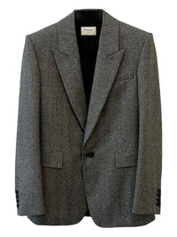 Saint Laurent Men Flannel Single-Breasted Jacket