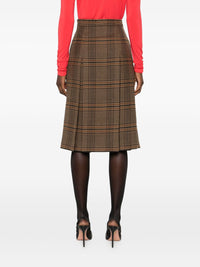 Saint Laurent Women Wool Cashmere Midi Skirt