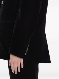 Saint Laurent Women Velvet Doulbe-Breasted Jacket