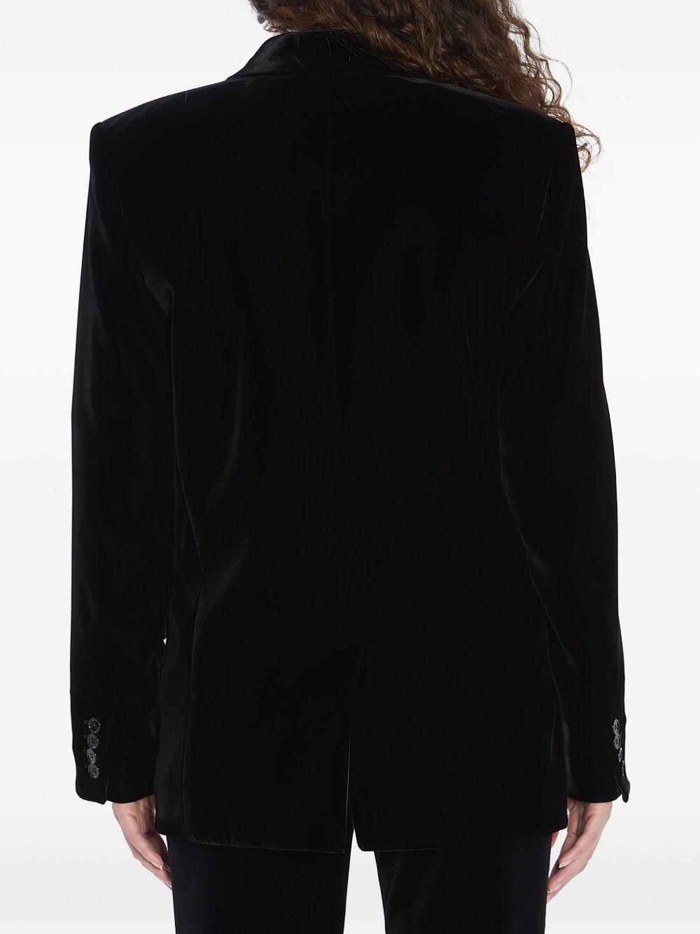Saint Laurent Women Velvet Doulbe-Breasted Jacket