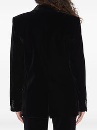 Saint Laurent Women Velvet Doulbe-Breasted Jacket