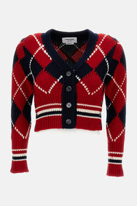 Thom Browne Thom Browne Women Argyle Jersey Cardigan