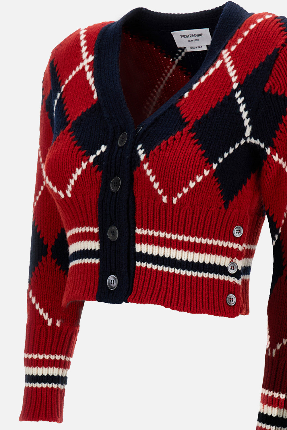 Thom Browne Thom Browne Women Argyle Jersey Cardigan