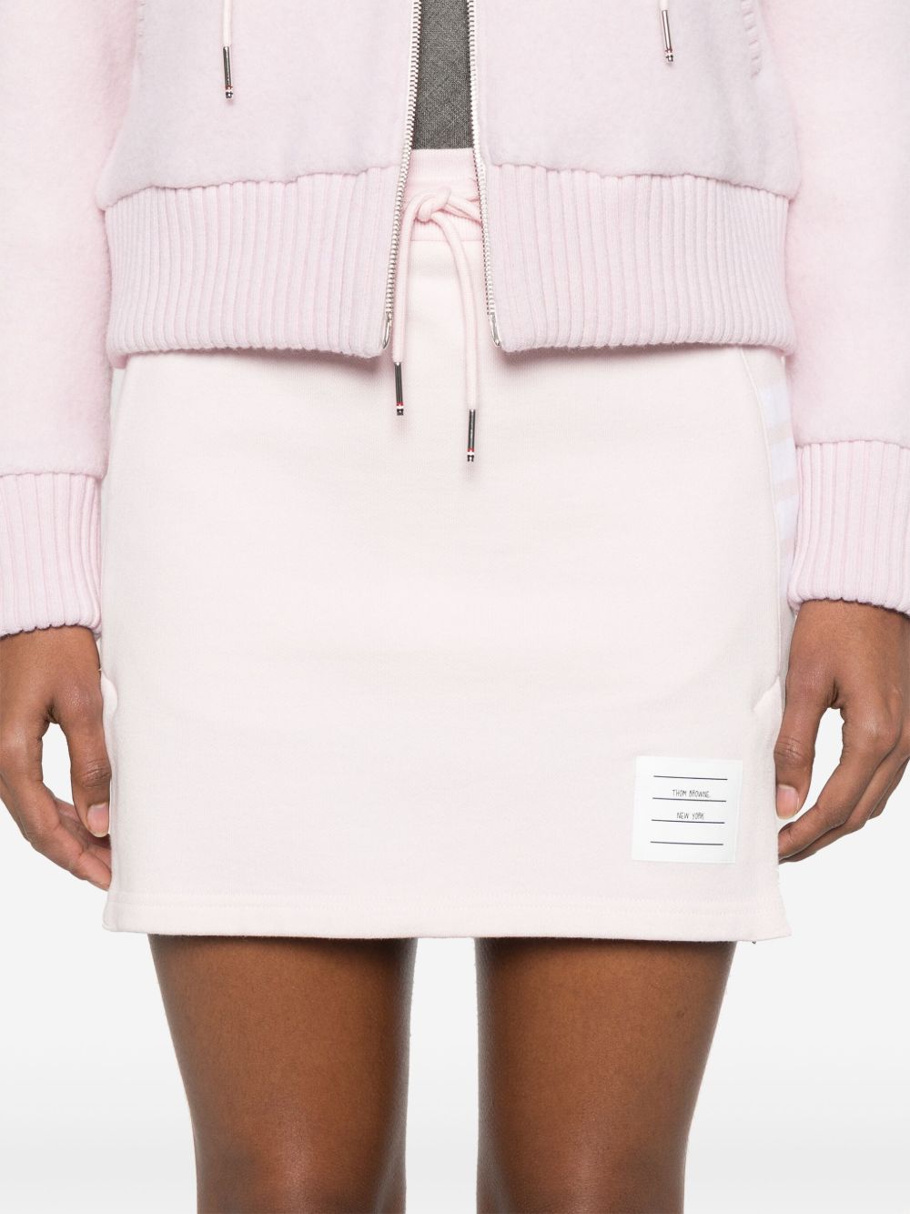 Thom Browne Women 4Bar Cotton Mini Skirt