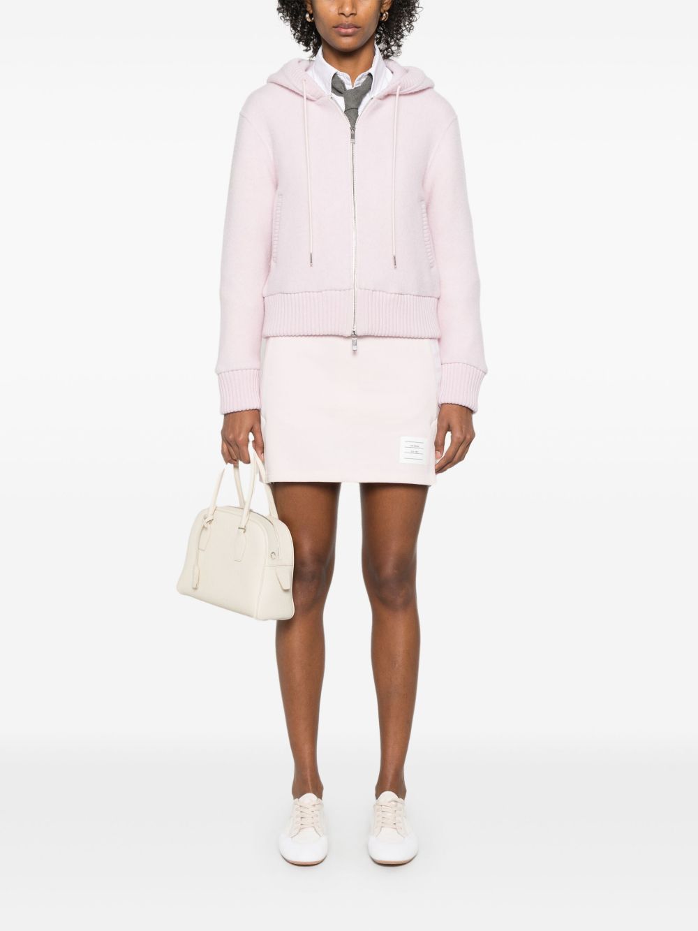 Thom Browne Women 4Bar Cotton Mini Skirt