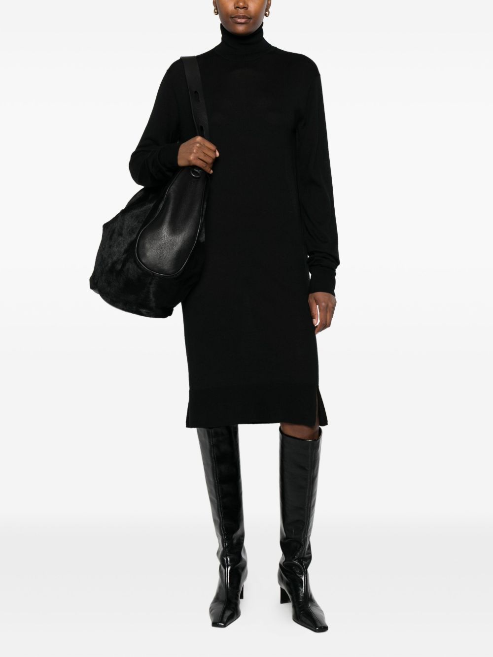 Toteme Women Wool Turtle-Neck Midi Dress
