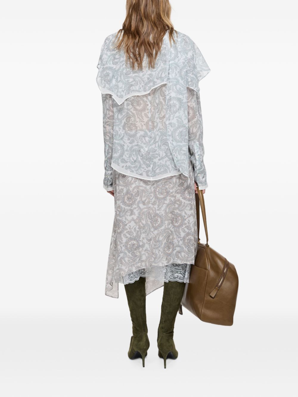 Acne Studios Women Paisley Print Silk Shirt