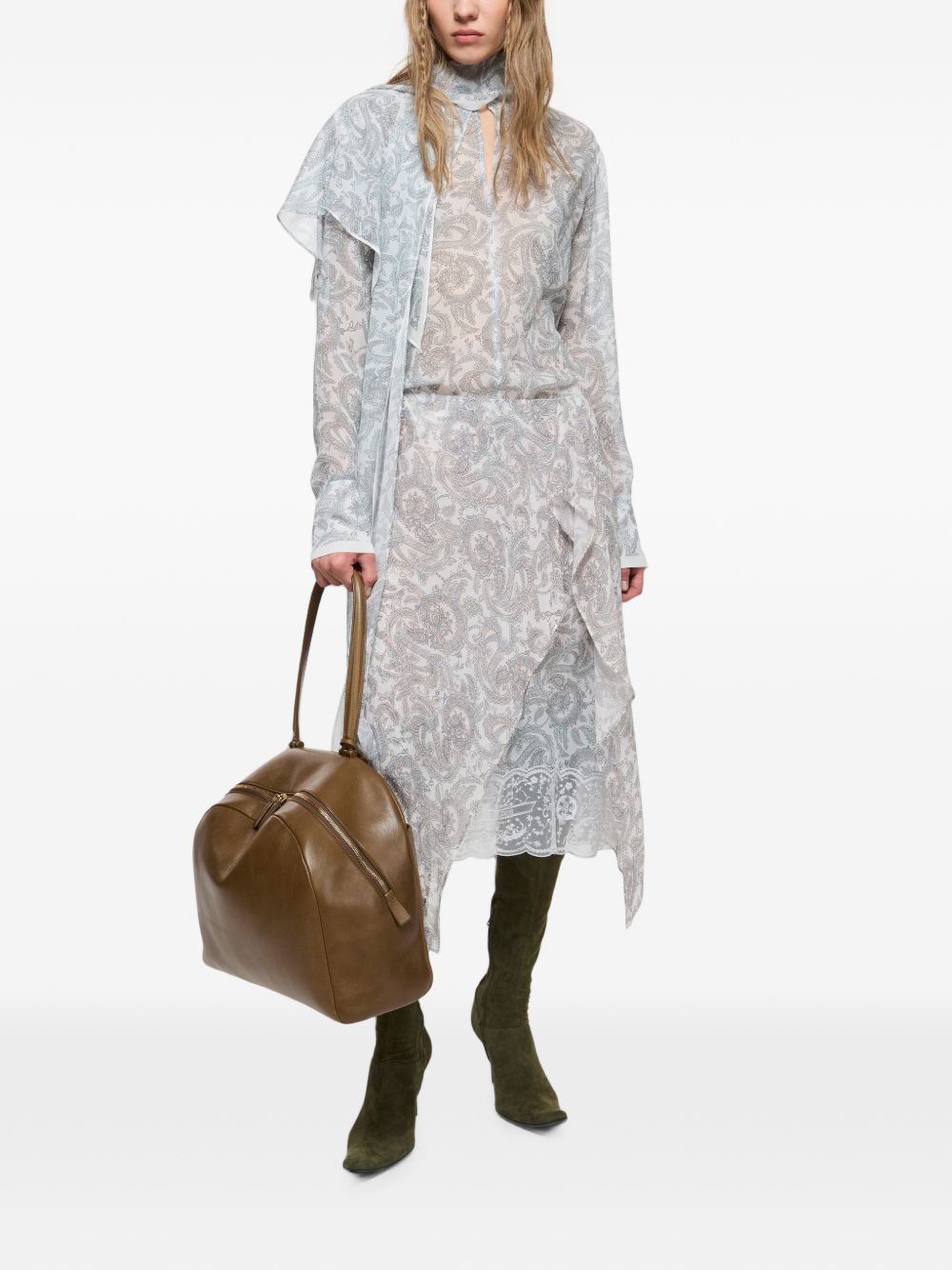 Acne Studios Women Paisley Print Silk Shirt