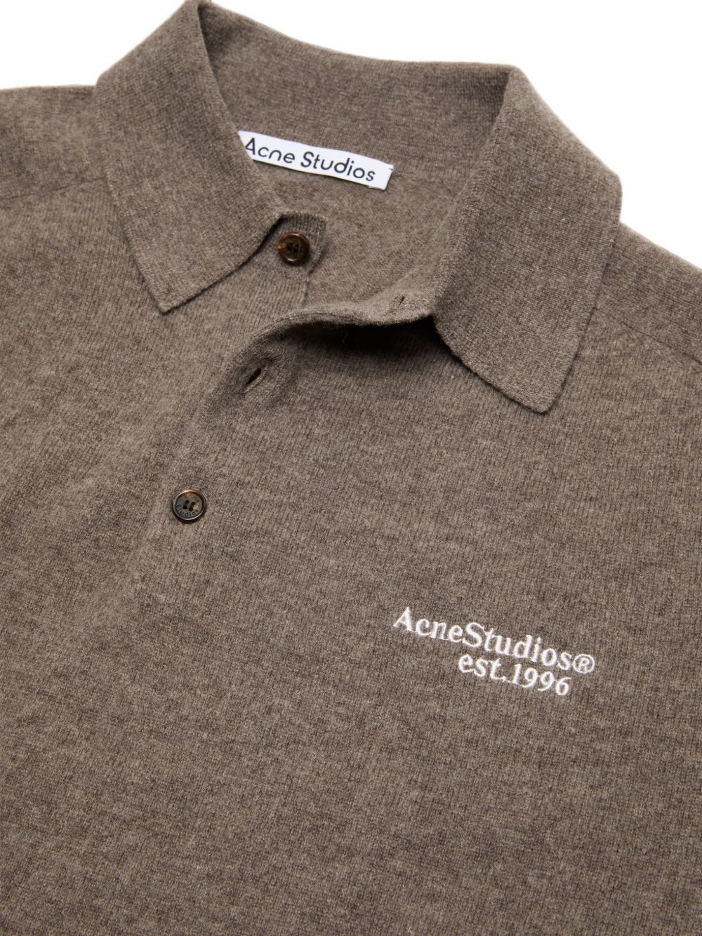 Acne Studios Men Logo Wool Polo Shirt