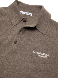 Acne Studios Men Logo Wool Polo Shirt