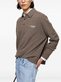 Acne Studios Men Logo Wool Polo Shirt