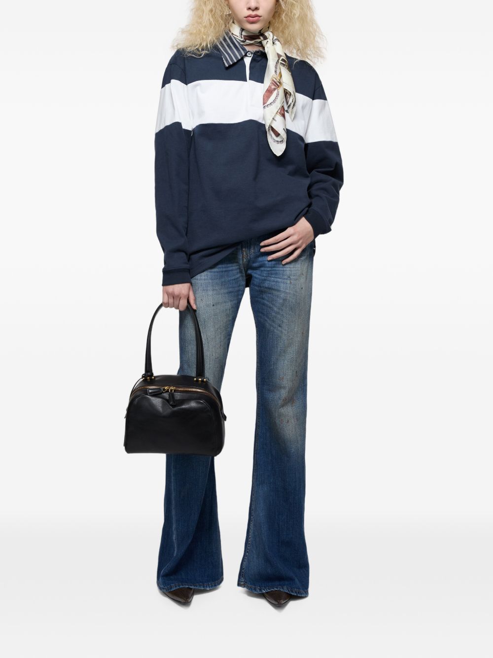 Acne Studios Men Logo Cotton Polo Shirt