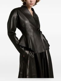 Alberta Ferretti Women Faux Leather Midi Skirt