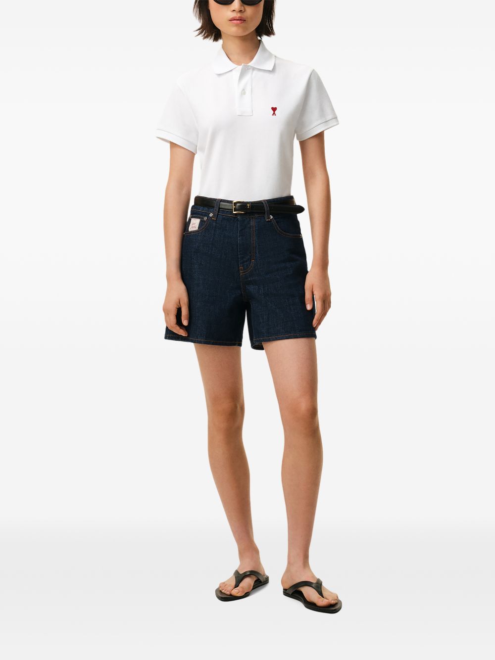Ami Paris Men Ami De Coeur Cotton Polo Shirt