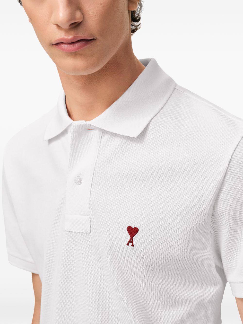 Ami Paris Men Ami De Coeur Cotton Polo Shirt