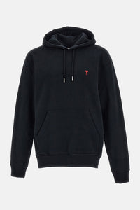 Ami Paris Ami Paris Men Hoodie With Red Ami De Coeur