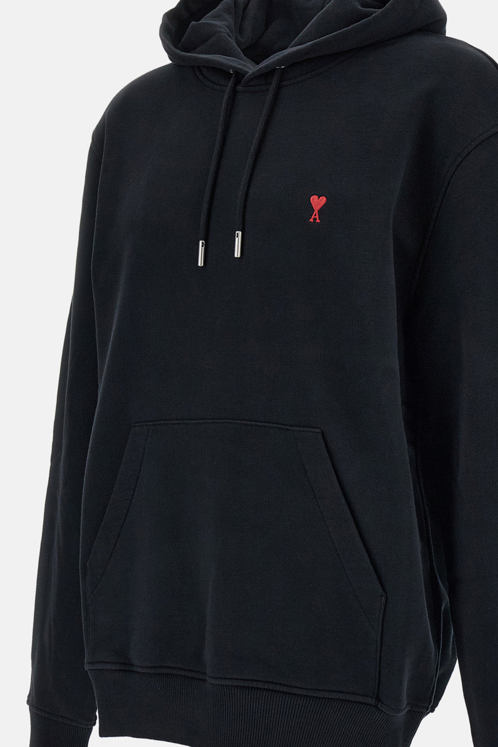 Ami Paris Ami Paris Men Hoodie With Red Ami De Coeur