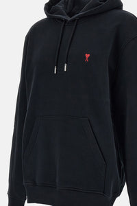 Ami Paris Ami Paris Men Hoodie With Red Ami De Coeur