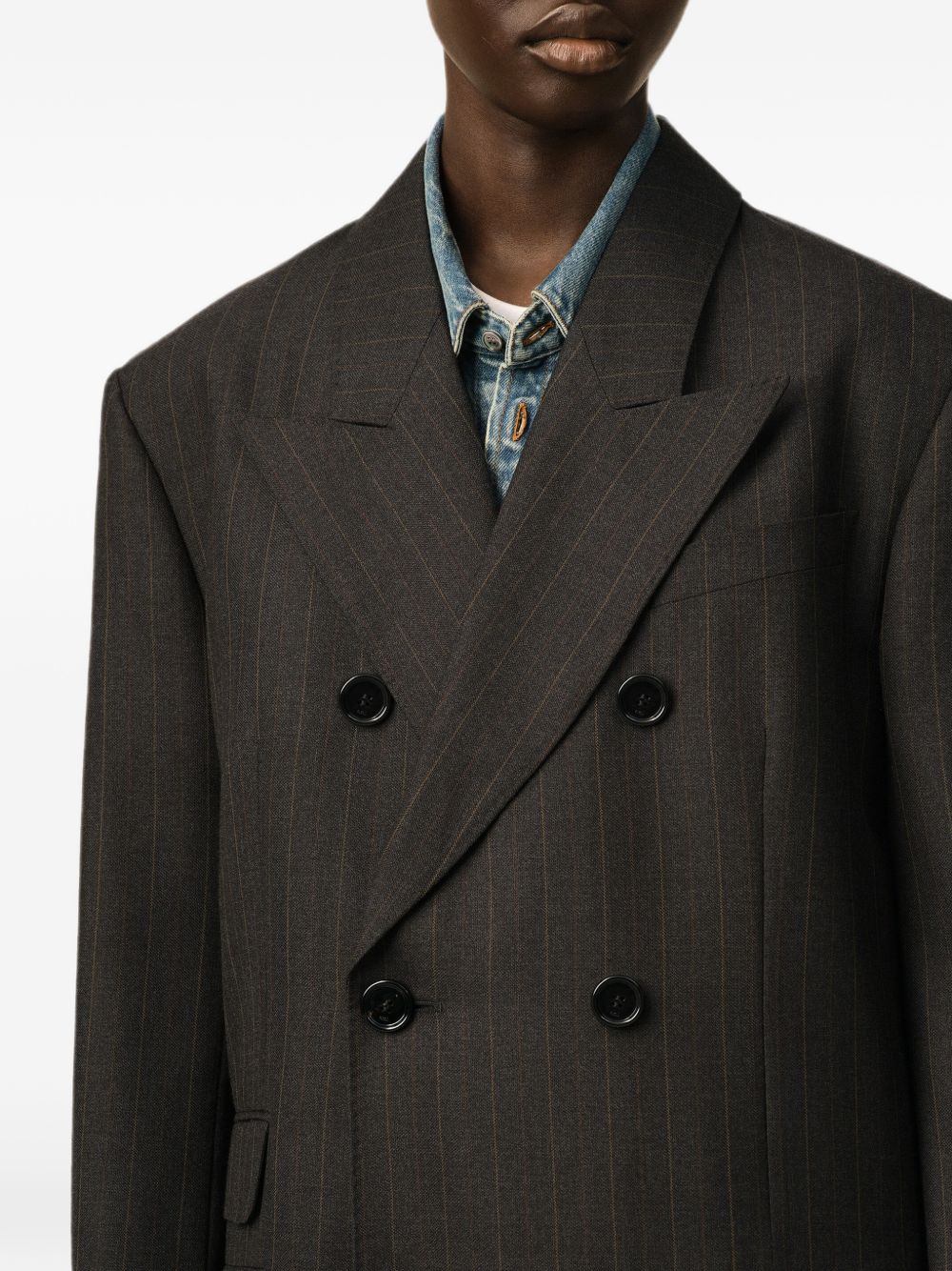 Ami Paris Women Wool Double-Breasted Blazer Jacket