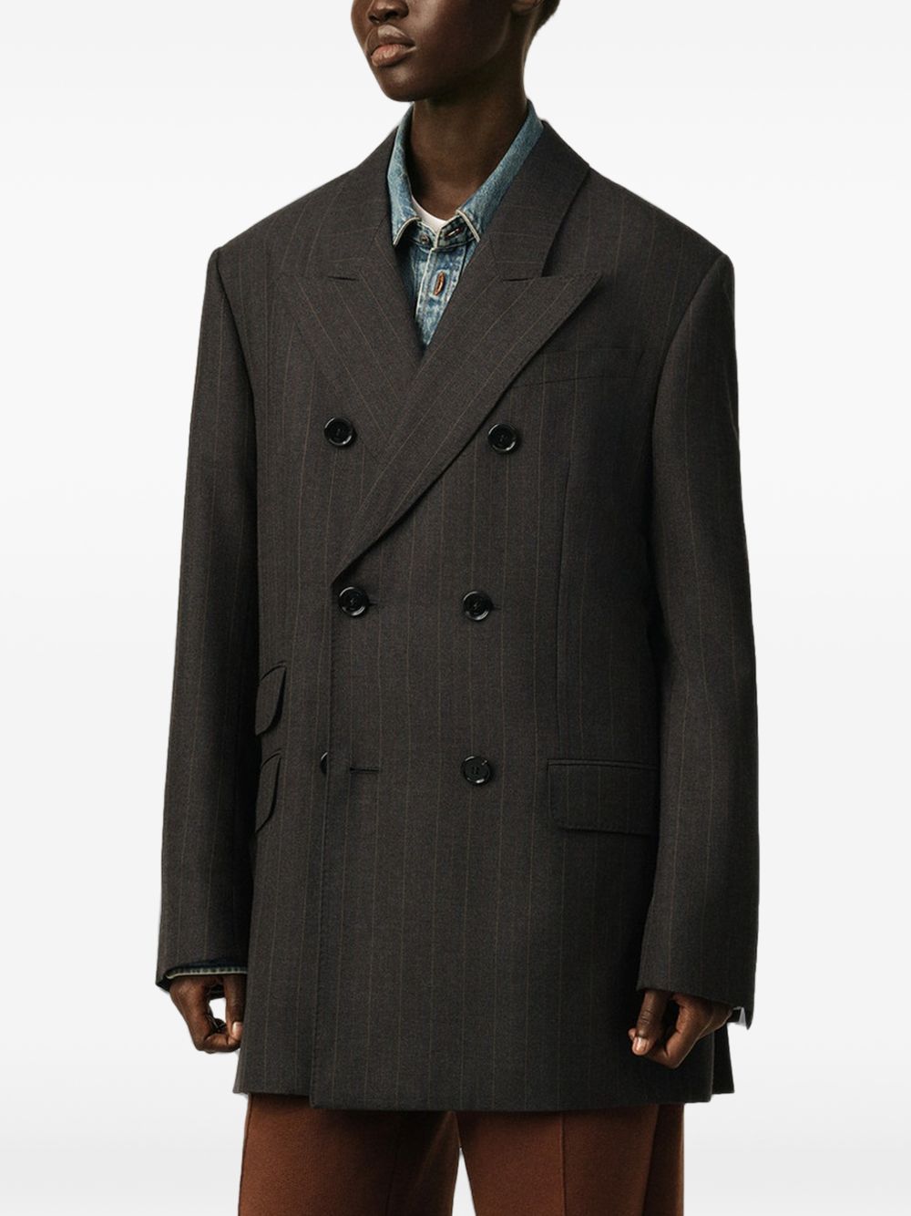 Ami Paris Women Wool Double-Breasted Blazer Jacket