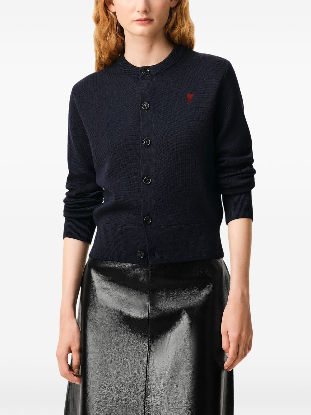 AMI PARIS Ami Paris Women Ami De Coeur Wool Cardigan