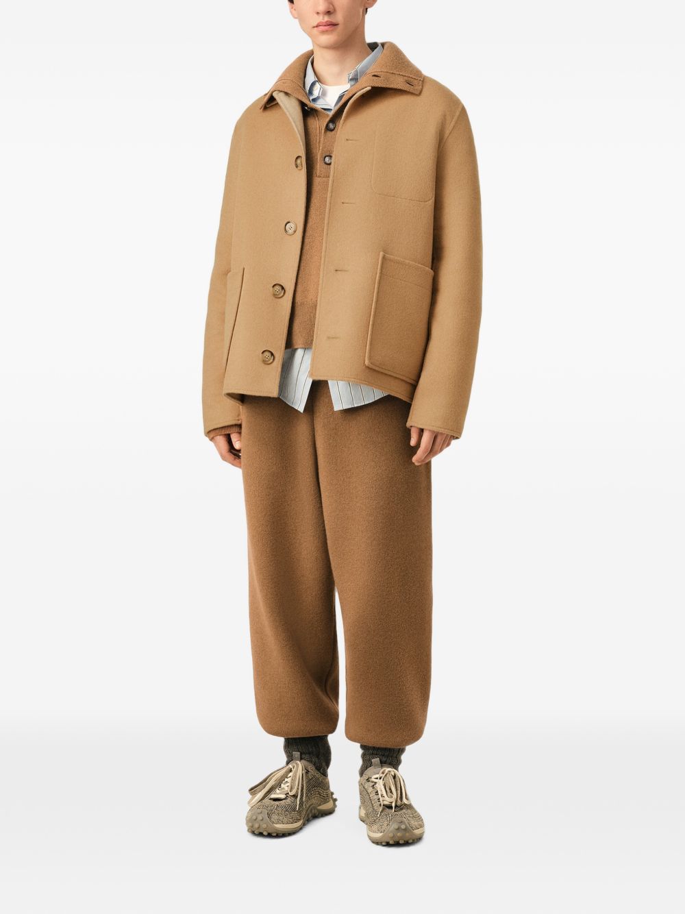 Ami Paris Men Wool And Cashmere Overshirt