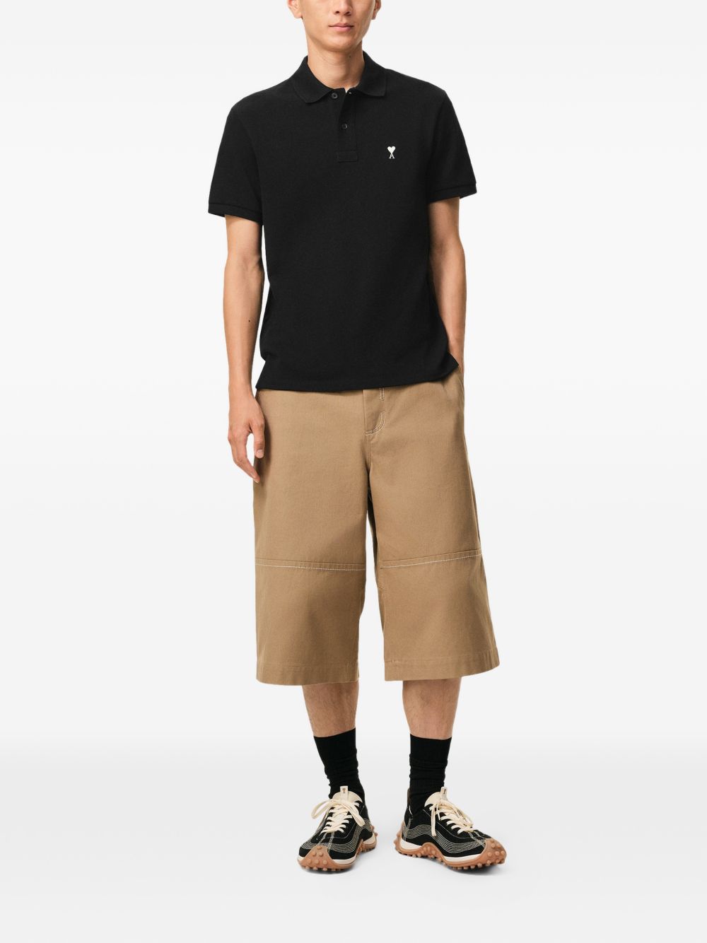 Ami Paris Men Ami De Coeur Cotton Polo Shirt