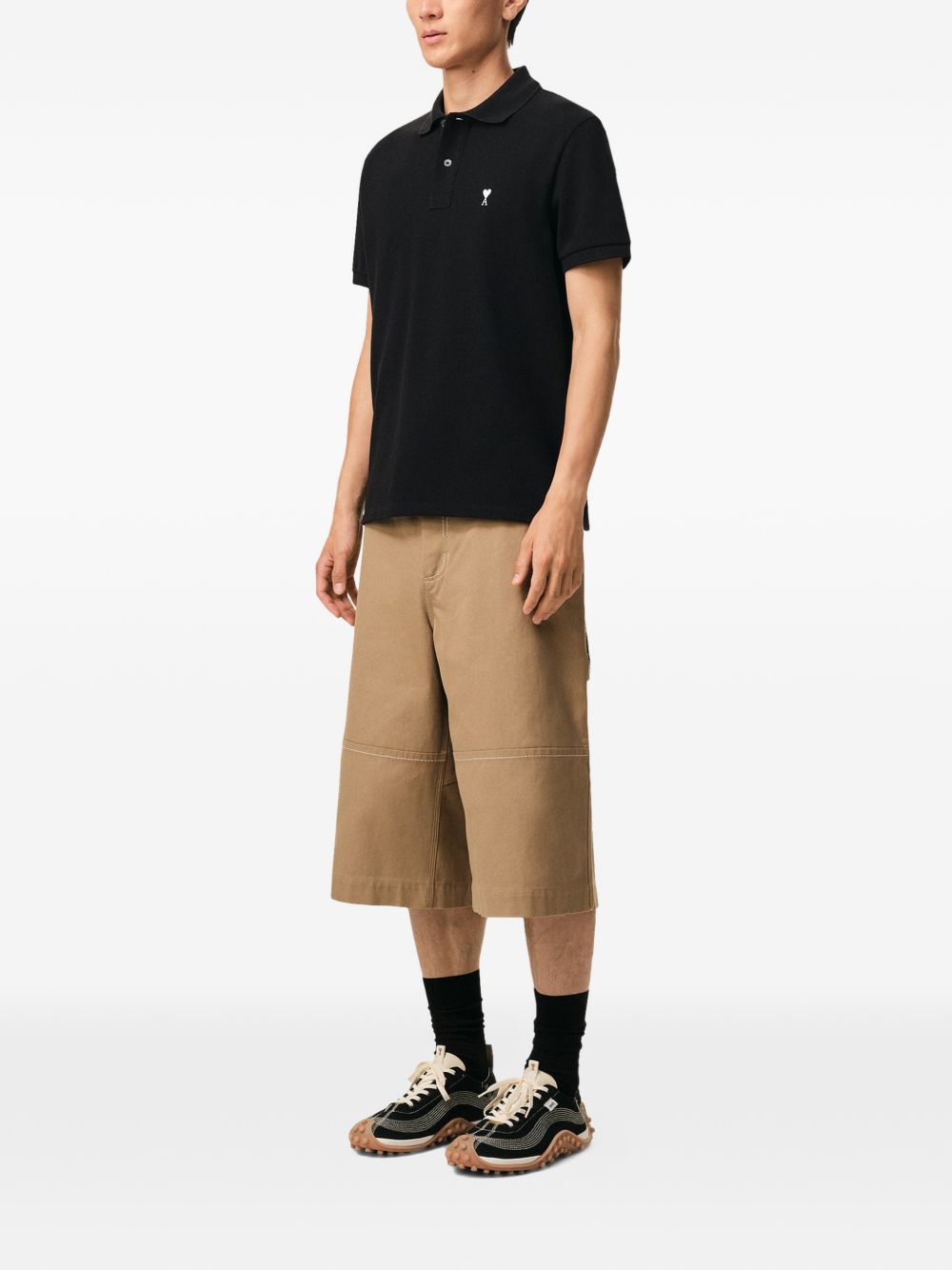 Ami Paris Men Ami De Coeur Cotton Polo Shirt
