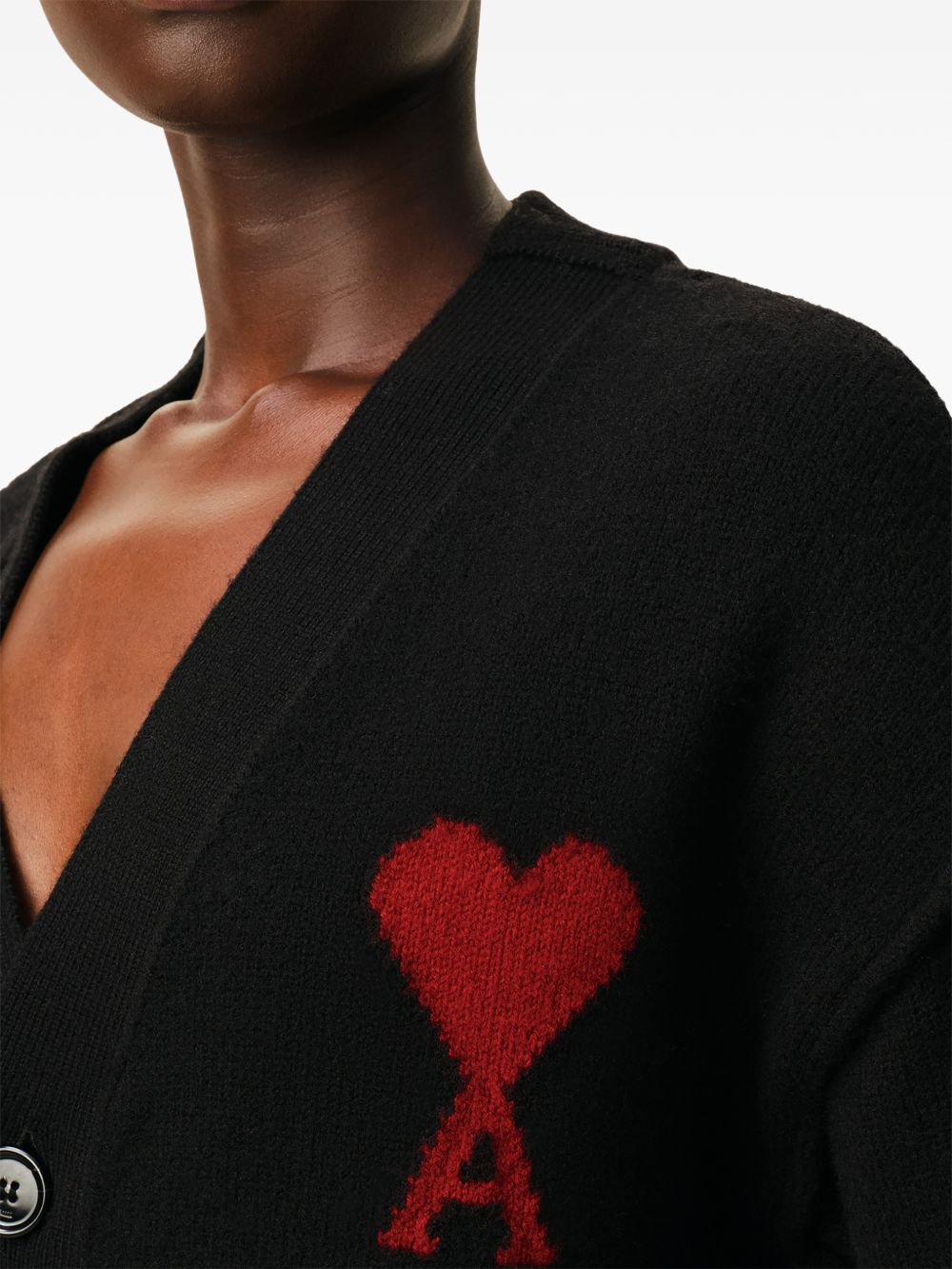 Ami Paris Men Ami De Coeur Wool Cardigan