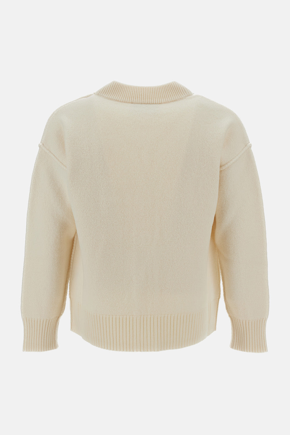Ami Paris Ami Paris Men V Neck Cardigan With Contrasted Ami De Coeur