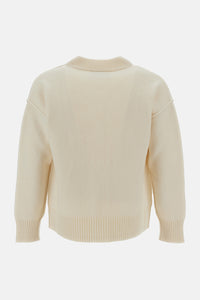 Ami Paris Ami Paris Men V Neck Cardigan With Contrasted Ami De Coeur