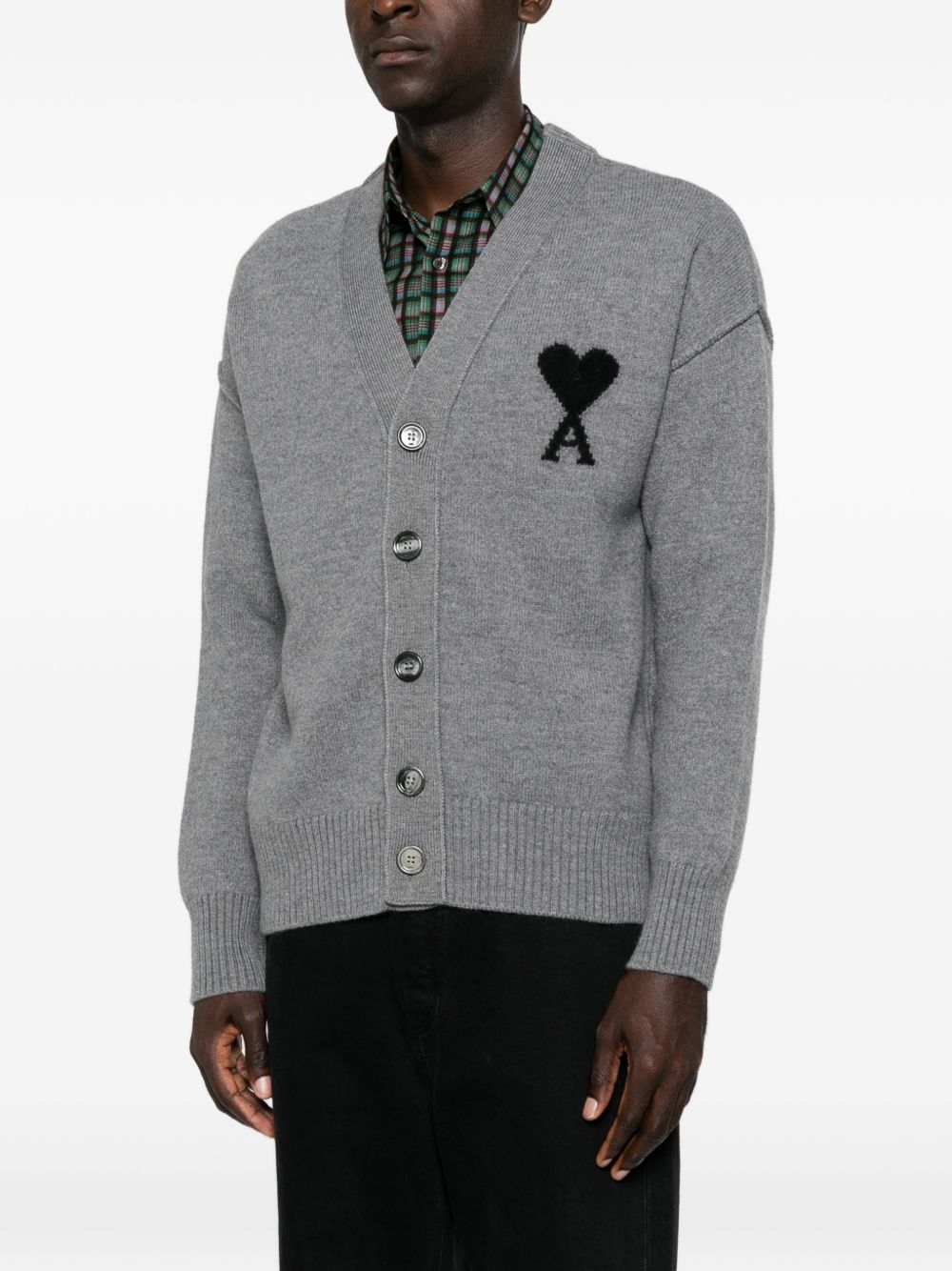 AMI PARIS Ami Paris Men Ami De Coeur Wool Cardigan