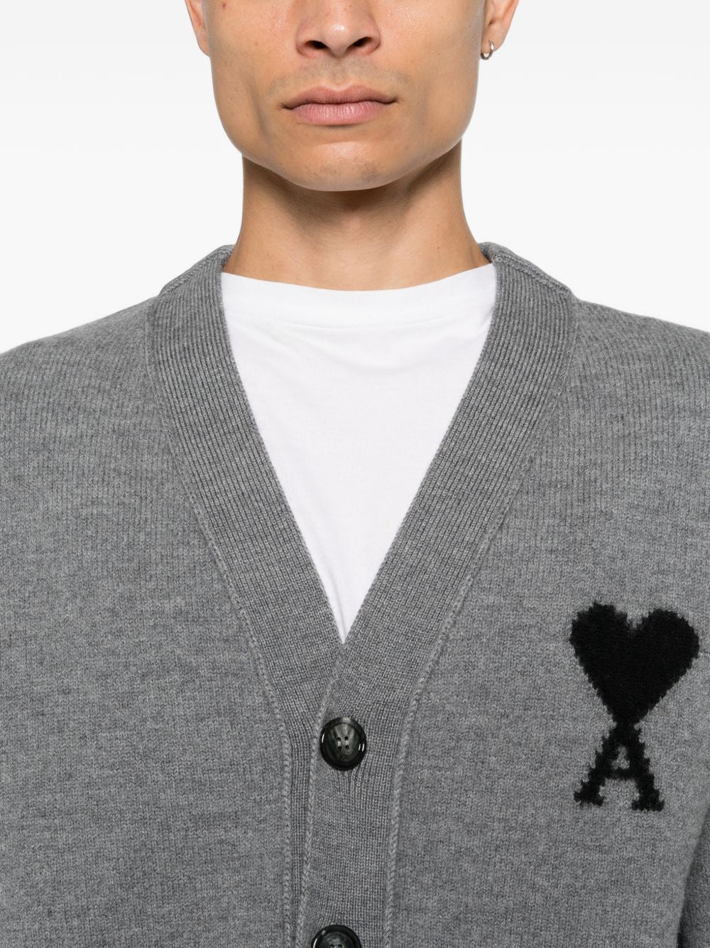 AMI PARIS Ami Paris Women Ami De Coeur Wool Cardigan