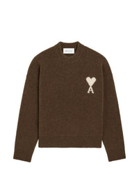 Ami Paris Women Ami De Coeur Wool Crewneck Sweater