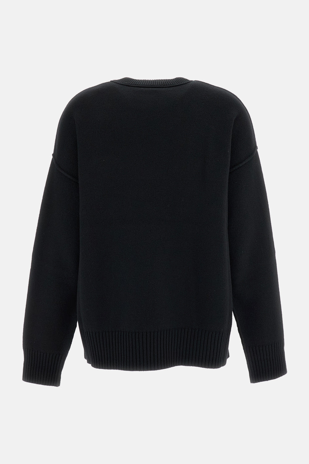Ami Paris Ami Paris Men Crewneck Sweater With Contrasted Ami De Coeur