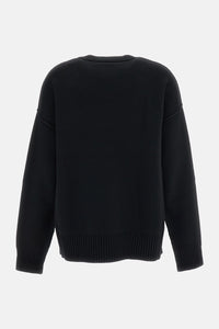 Ami Paris Ami Paris Men Crewneck Sweater With Contrasted Ami De Coeur