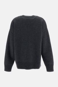 Ami Paris Men Crewneck Sweater With Contrasted Ami De Coeur