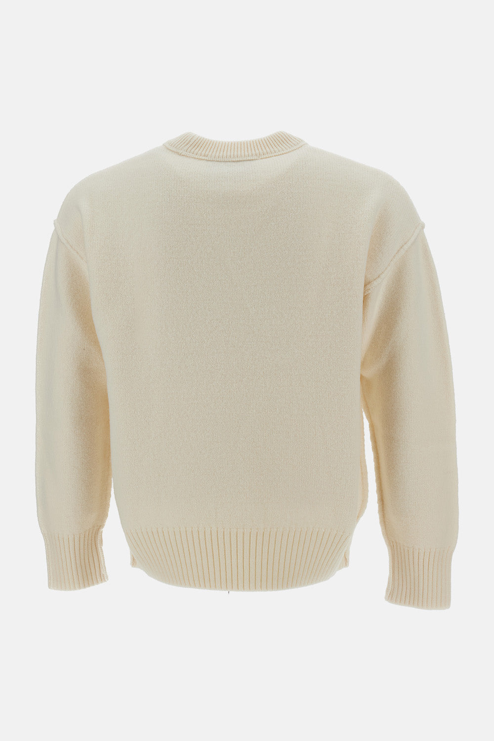 Ami Paris Ami Paris Men Crewneck Sweater With Contrasted Ami De Coeur